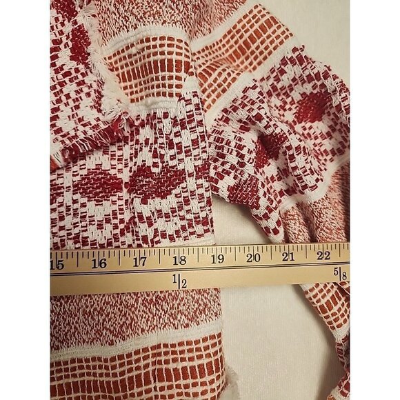 Loft Fiesta Jacket Tweed Blazer Draped Collar Unlined Fringe Trim Womens 2 - Picture 2 of 6